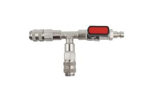 BLAUWE LIJN DN5 T-stuk met kraan 20 bar