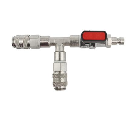 BLAUWE LIJN DN5 T-stuk met kraan 20 bar