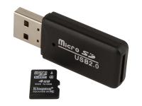 BLAUWE LIJN MicroSDHC kaart met USB 2.0 cardreader