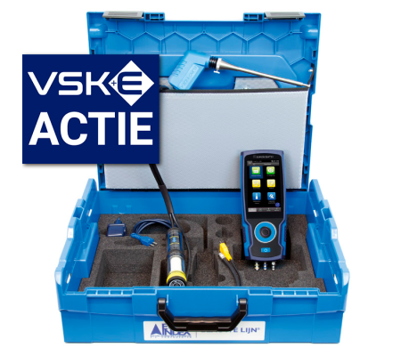 BLAUWE LIJN Eurolyzer S1 O2, CO2, CO/H2 in standaard koffer