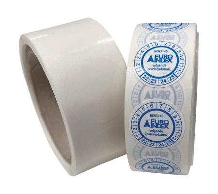 EURO-INDEX NEN3140 keuringsstickers "volgende keuringsdatum"