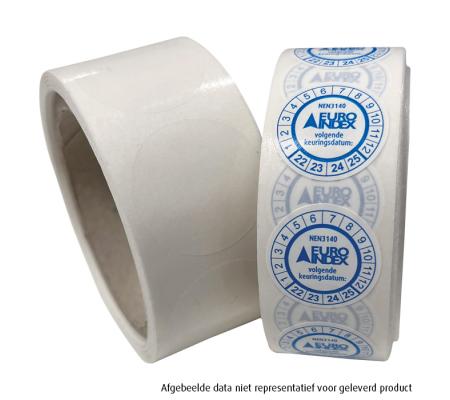 EURO-INDEX NEN3140 keuringsstickers "volgende keuringsdatum"